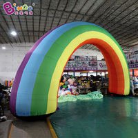 Arche gonflable publicitaire colorée et personnalisée, arc-en-ciel gonflable pour la décoration d'événements et de fêtes en extérieur