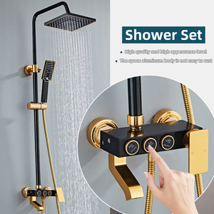 Đơn xử lý nhôm tắm thiết lập với mềm mưa Vòi sen đầu cho khách sạn phòng tắm không gian Đen rainshower vòi <span class=keywords><strong>3</strong></span> Booster vòi phun - Product Image 2