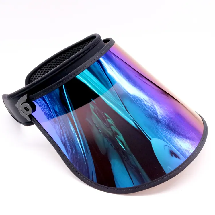 Upf50 + Visor cho phụ nữ mùa hè cap UV thể thao hat người đàn ông màu trong suốt ống kính PC Top hat