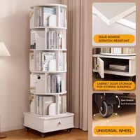 Étagère d'angle contemporaine rotative à 360 degrés avec roulettes, meuble de rangement mobile pour chambre et salon, en bois durable, gain de place