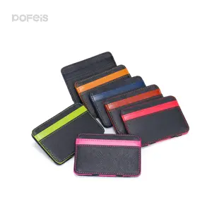 Manufacture Customized Fashion Magic Wallet Card Holder Rfid Blocking Leather Magic Flip Wallet Money Clip For Men