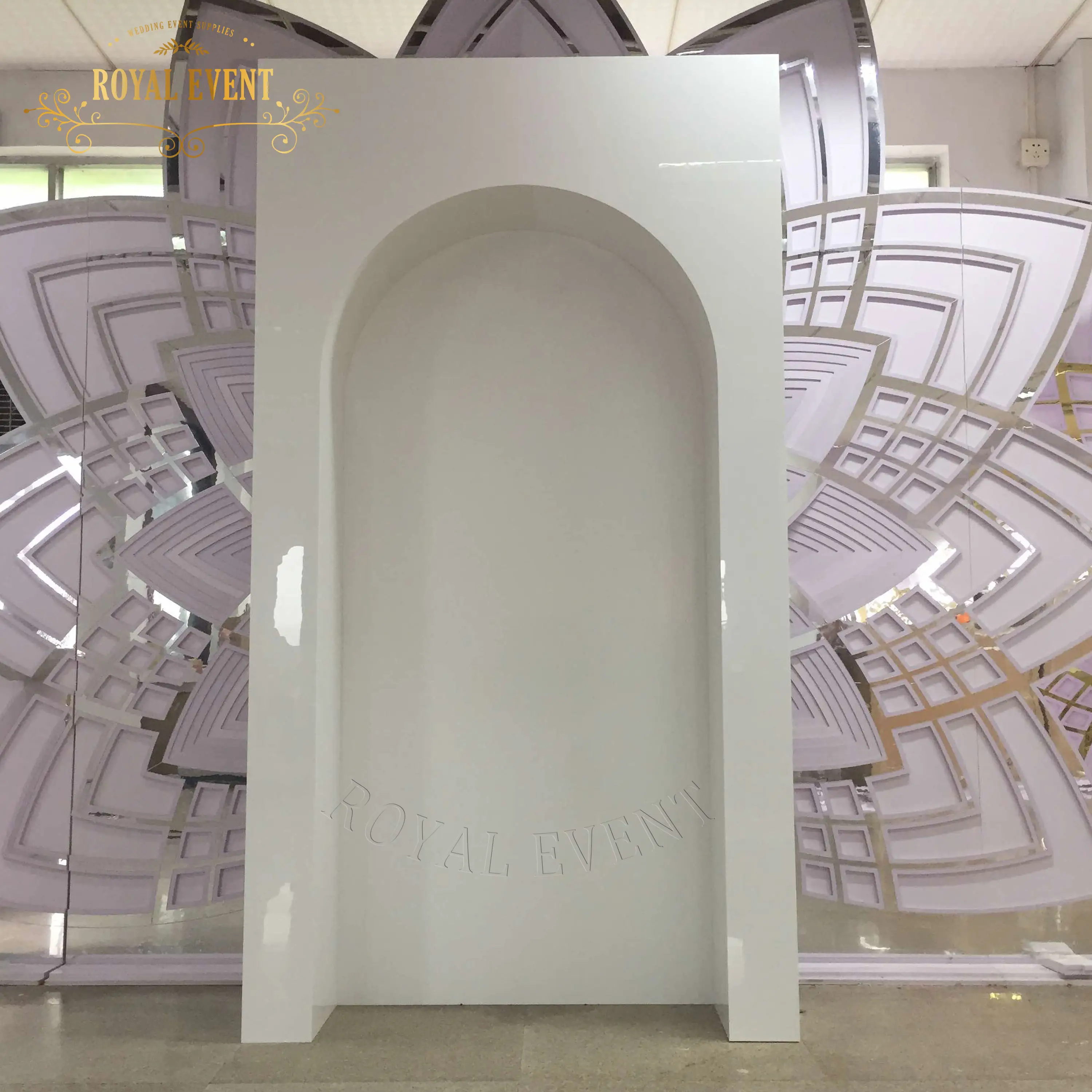Wholesale Party Supplies acrylic arched backdrop stand balloon display stand for Wedding Decoration Arches party Backdrop wall
