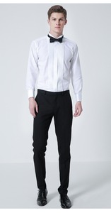 Camicie da uomo con collo ad ala con polsino francese senza smoking da <span class=keywords><strong>stiro</strong></span> per spettacoli di matrimoni e banchetti primaverili - Product Image 5