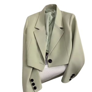 أزياء أنيقة الربيع المرأة السترات عارضة فضفاضة طويلة الأكمام معطف بسيط مشبك - Product Image 2