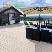 Plancher en bois composite imperméable pour terrasse extérieure, revêtement de sol WPC