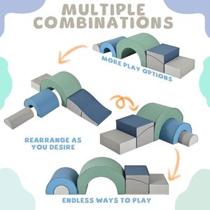 Ensemble de jeux d'intérieur personnalisé pour tout-petits, fabriqué en Indonésie, blocs d'escalade en mousse arc-en-ciel pour bébés - Product Image 2
