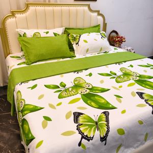 Set <span class=keywords><strong>di</strong></span> Biancheria da Letto <span class=keywords><strong>di</strong></span> Lusso 6 Pezzi 2 <span class=keywords><strong>Lenzuola</strong></span> 4 Federe Colore Vibrante e Resistente allo Sbiadimento - Product Image 3