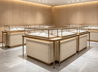 Vitrine de présentation de bijoux en verre Elegance Jewelry, mobilier professionnel pour magasin de bijoux, fabricant professionnel