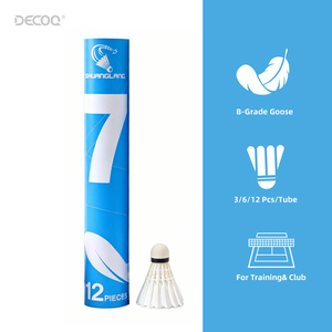 DECOQ DR-12 Volano Professionale <span class=keywords><strong>per</strong></span> Allenamento <span class=keywords><strong>Badminton</strong></span>, Alta Qualità in Piuma d'Oca con Ottima Traiettoria <span class=keywords><strong>per</strong></span> Tornei - Product Image 6