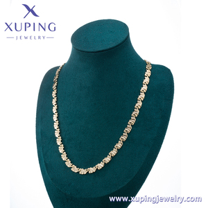 XUPING Goldfarbenes Gedrehtes Halsketten- und Armband-Set Modischer Schmuck Trendiges Alltags-Accessoire Stilvolle Statement-Accessoires - Product Image 2