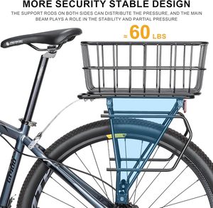 <span class=keywords><strong>Porte</strong></span>-bagages arrière pour vélo de montagne personnalisé, grande capacité, étagère à bagages, <span class=keywords><strong>panier</strong></span> - Product Image 3