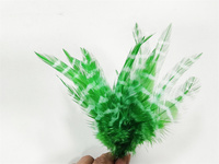 Plume de coq de selle blanche à rayures colorées naturelles pour la pêche à la mouche, la chapellerie, les fêtes en gros, le carnaval, le bricolage, les accessoires de coiffure