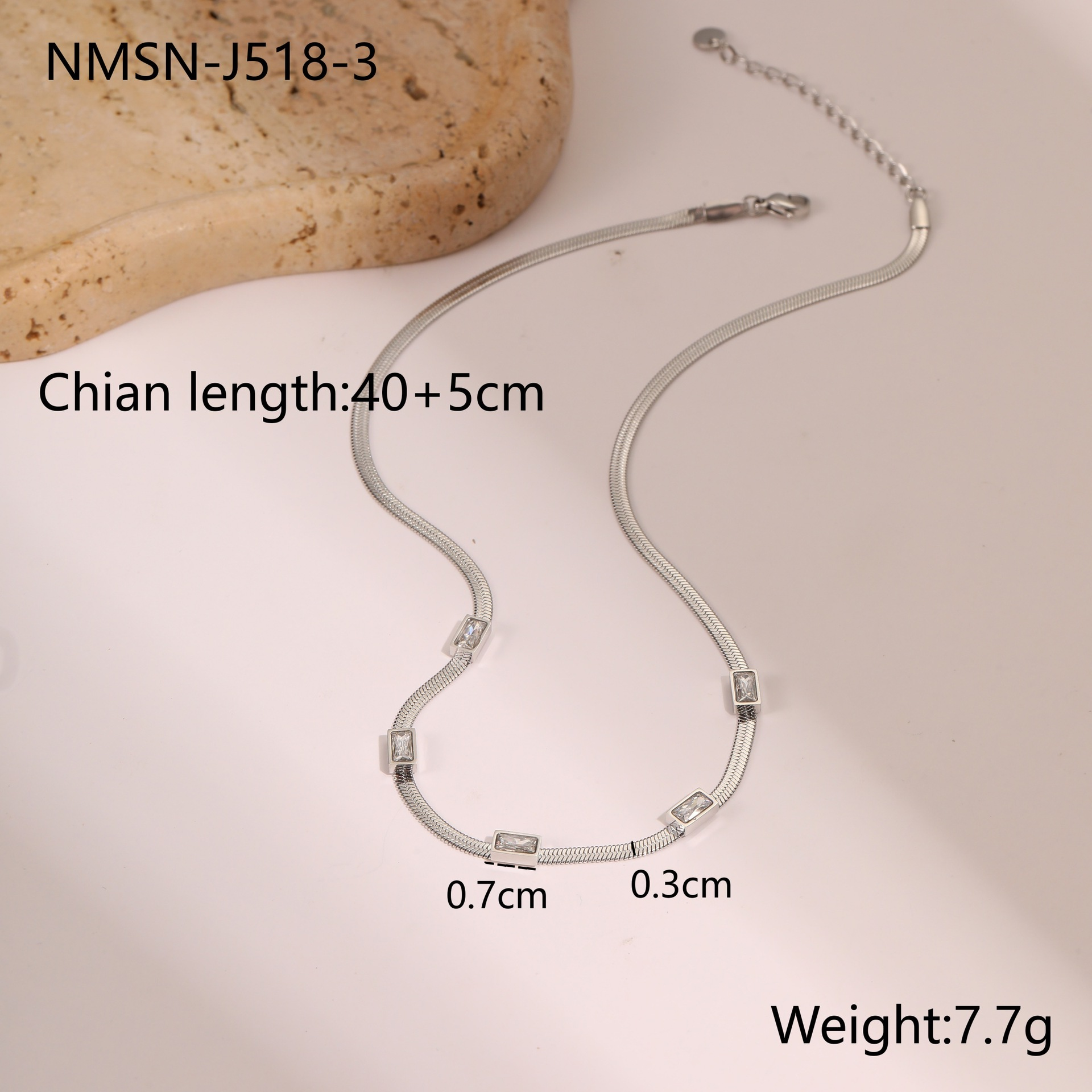 NMSN-J518-3 สีเหล็ก สีขาว เซอร์โคเนียม