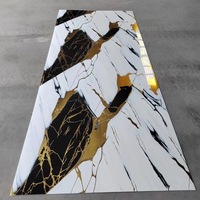 Panel de pared de mármol de PVC de diseño moderno Hoja de PVC impermeable UV para decoración de paredes para hotel-Precio de fábrica