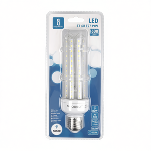 LED Bulb T3 4U 19W E27 6000K Cool White Energy Saving - Product Image 2