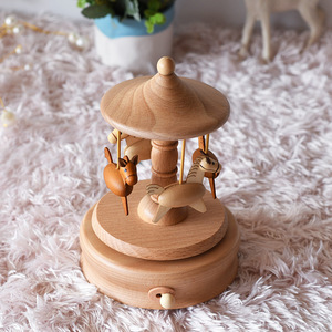 Boîte à musique rotative créative en bois, <span class=keywords><strong>carrousel</strong></span>, grande roue, <span class=keywords><strong>tour</strong></span> <span class=keywords><strong>Eiffel</strong></span>, décoration d'intérieur multi-styles, cadeau d'anniversaire ou <span class=keywords><strong>de</strong></span> Noël pour enfants - Product Image 5