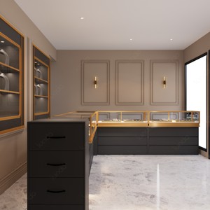 Sundo Design Personalizzato per Chioschi di Gioielleria di Lusso, Vetrine in Vetro con LED, Eleganti Banconi per Negozi, Arredi Completi per Centri Commerciali - Product Image 1