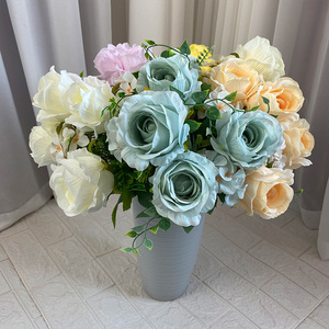 Trung Quốc nhà máy của 7-Head Hàn Quốc Hydrangea tường hoa nhân tạo chất lượng tốt sản phẩm - Product Image 2