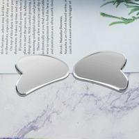 Outil de soin de la peau personnalisé en forme de cœur en acier inoxydable Gua Sha pour massage facial et outil de beauté – Vente en gros
