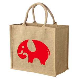 Bolsa de Mano de Yute Reutilizable Ecológica Grande Hecha a Medida, Fabricada en India, Bengala Occidental, Precio Económico, Producto de Alta Calidad - Product Image 1