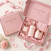 Boîte d'expédition mate de luxe personnalisée en carton ondulé avec poignée pour cosmétiques et cadeaux