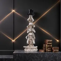 Statue en résine réaliste blanche-Collection sur le thème de l'horreur avec support de casque, décoration de bureau intérieure/extérieure pour la maison