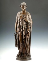 Statue de dame en bronze classique en métal peint fille pour le marché du Vietnam