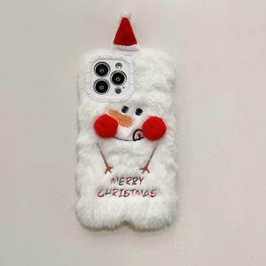 Wholesale Christmas Winter Warm <strong>Phone</strong> <strong>Case</strong> Christmas Gift Soft <strong>Fluffy</strong> Plush <strong>Phone</strong> <strong>Case</strong> for iPhone - Product Image 2