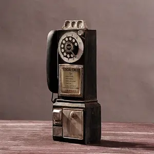 Nhựa Retro điện thoại đặt thủ công mỹ nghệ trong nhà trang trí nội thất figurine Old Fashioned lưu niệm