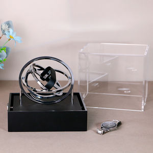 Exhibidor de Relojes Automático Personalizado con Cubierta Transparente de Acrílico y Caja de Madera para Enrollar Relojes con Rotación de 360 Grados - Product Image 1