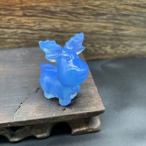 4cm Wholesale Funny <b>Stuff</b> Christmas Carfts Natural Crystal Hand Carved Crystals Healing Stone Elk Carving - Product Image 2