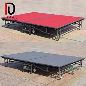 Factory wholesale adjustable portable steel stage platform foldable steel stage