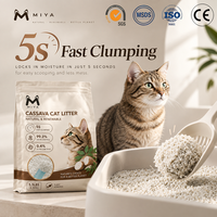 Litière pour chat en manioc agglomérante, faible teneur en poussière, agglomération rapide, jetable dans les toilettes, à base végétale, Arena Para Gatos, usine OEM