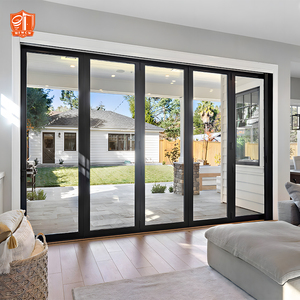 Exterieur Aluminium Vouwdeur Thermische Breuk Bi Vouw Deur Voor Tuin En Terras - Product Image 1