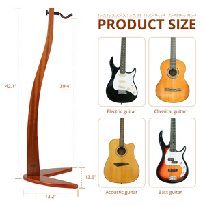 Support de guitare acoustique DEDO, support de guitare en bois pour guitare acoustique, support de guitare en bois pour guitare électrique - Product Image 3