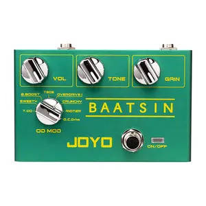 Joyo R-11 baatsin กีตาร์ไฟฟ้าเอฟเฟกต์แบบโมโนบล็อกแปดในหนึ่งเอฟเฟกต์โอเวอร์โหลดและบิดเบือนแบบคลาสสิก