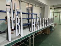 Lettres en relief LED 3D personnalisées, éclairées par l'avant, étanches, pour enseignes de devanture de magasin, couleur de police personnalisée, publicité