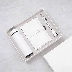 Custom Logo Promotional Luxury Leather Notebook Planner Business Stationary <b>Gift</b> Diary Office A5 With Pen Bottle <b>Box</b> Set - Product Image 1