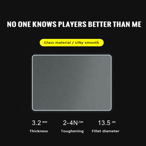 Tapis de souris en verre trempé tapis de souris de jeu par sublimation <span class=keywords><strong>grand</strong></span> tapis de <span class=keywords><strong>bureau</strong></span>, OEM quantité minimale de commande 1 impression verre personnalisé motif dur étanche - Product Image 2