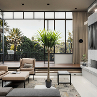 Arbre artificiel en plastique haut de gamme en pot, aspect réaliste, pour usage intérieur/extérieur - Durable et écologique