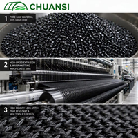 Filet d'ombrage économique noir pour terres agricoles 5 x 5 m, protection solaire agricole toutes saisons avec bords ourlés et œillets renforcés