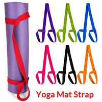 Tali Matras Yoga Katun Murni dengan Tali Pengikat Elastis untuk Penyimpanan dan Pengikat Bahu untuk Wanita
