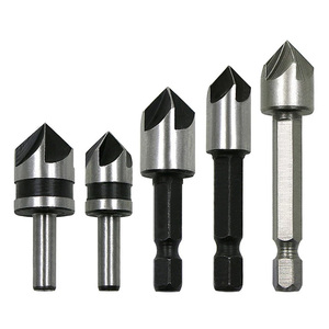 Juego de brocas para avellanado, 82 grados de madera de herramientas de trabajo, cortador de biselado de chaflán, 5 flautas, broca para carpintería de fregadero de mostrador - Product Image 1