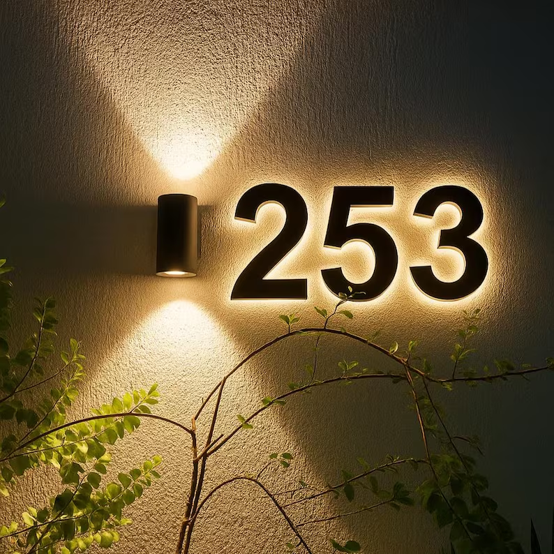 Modern Hotel Door Plate Touch Doorbell Switch With LED Illuminated Water Resistant Acrylic Door Room Number Sign Plate · image 2