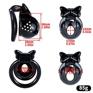 Jaula de Castidad Negra con Lazo, Modelo 2026, Dispositivo de Castidad con Bloqueo para Hombres, Aumenta la Confianza, Sensación Segura, Jaula Portátil - Product Image 6