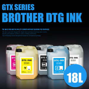 สีพิมพ์ผ้าคุณภาพพรีเมียม บรรจุถัง 18 ลิตร พร้อมชิป GTX แบบใช้ครั้งเดียว สำหรับเครื่องพิมพ์ Brother GTX 424 และ GTX Pro Series ขายดี - Product Image 2