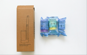 Ensemble de brosses <span class=keywords><strong>WC</strong></span> jetables murales avec éponge et <span class=keywords><strong>brosse</strong></span> nettoyante pour les unités de salle de bain modulaires d'hôtels - Product Image 4