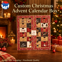 Professionell Gefertigte Maßgeschneiderte Formgepresste Recycelte Materialien Exquisite Weihnachts-Papierverpackung Schubladenartiger Adventskalender Geschenkbox