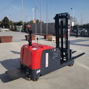 1ton 2ton Stand ulis sepenuhnya elektrik palet penumpuk forklift listrik