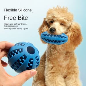 Jouet à mâcher en silicone durable et écologique <span class=keywords><strong>pour</strong></span> <span class=keywords><strong>chien</strong></span>, balle de meulage de dissimulation de nourriture et de divertissement, sans danger <span class=keywords><strong>pour</strong></span> les pattes. - Product Image 1